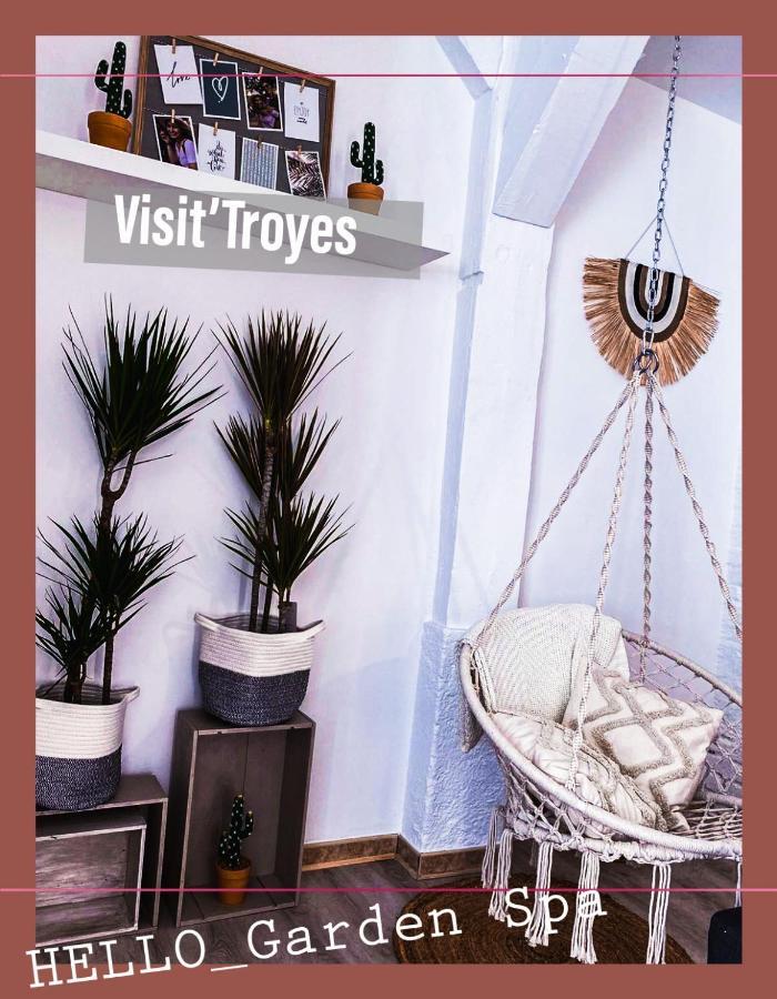 Garden Spa-Hyper Centre Avec Cour-Calme-Sauna-Hamam Apartment Troyes Exterior foto